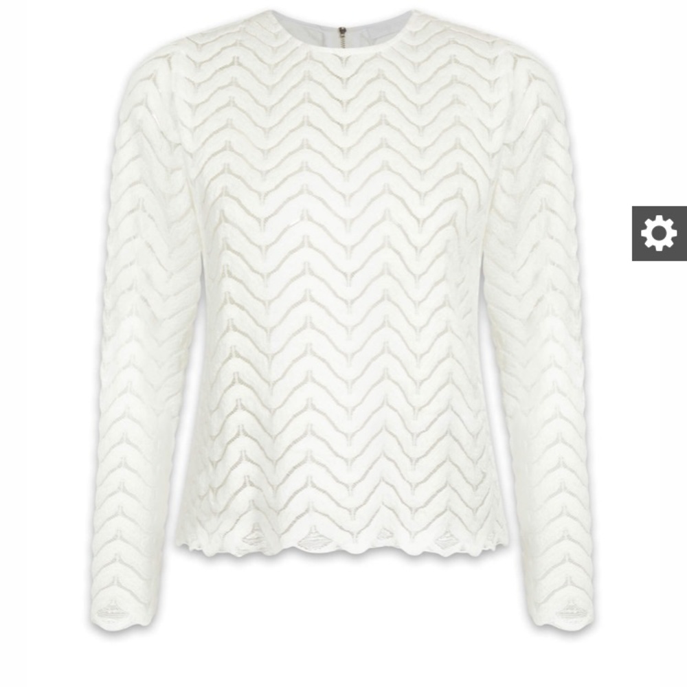 Anne Fontaine White Zig Zag shirt